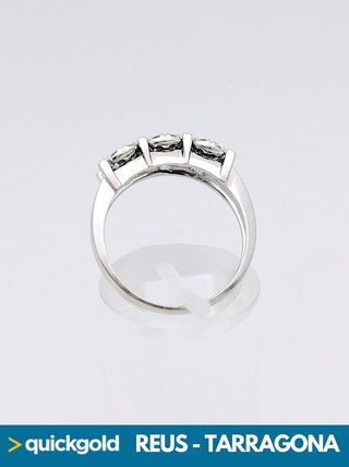 035-01-00525 ANILLO ORO BLANCO 18K DIAMANTES T14