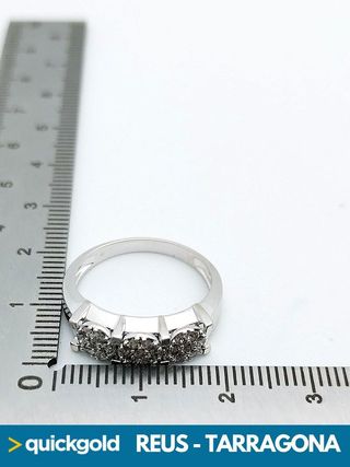 035-01-00525 ANILLO ORO BLANCO 18K DIAMANTES T14