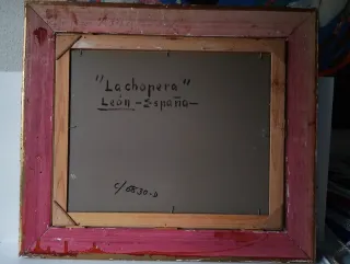 Óleo paisaje de León firmado