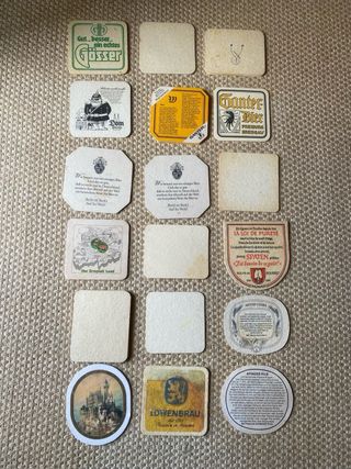 Bases de copos vintage variadas - Valor unitário