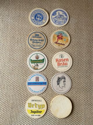 Bases de copos vintage variadas - Valor unitário