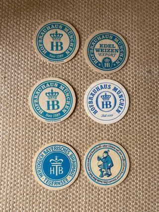 Bases de copos vintage variadas - Valor unitário