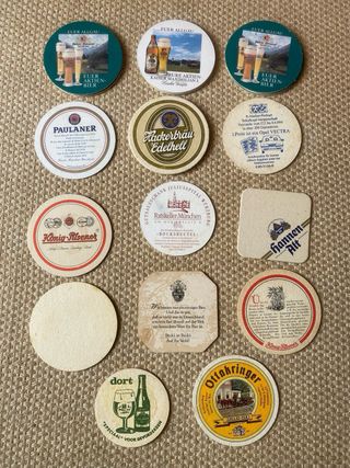 Bases de copos vintage variadas - Valor unitário