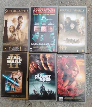 6 VHS: Star Wars, Signore Anelli, Spider-Man 2