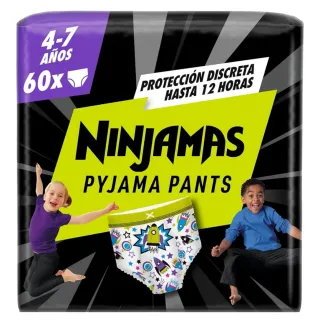 Pañales Ninjamas Talla 4-7 Años 60 Unidades