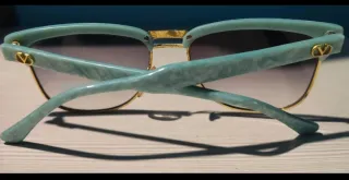 Occhiali da sole Valentino oro e verde acqua