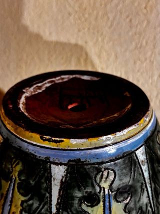 Vaso ceramica dipinto a mano vintage