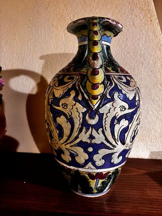 Vaso ceramica dipinto a mano vintage