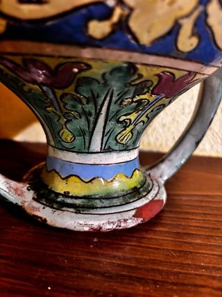 Vaso ceramica dipinto a mano vintage