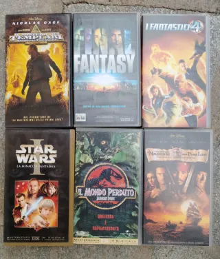 Lotto 6 VHS Disney, Star Wars, Jurassic Park