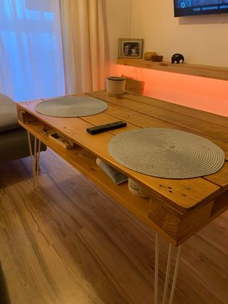 Mesa centro madera rústica