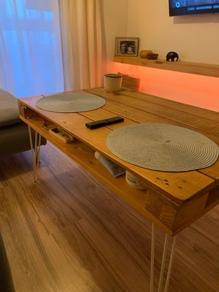 Mesa centro madera rústica