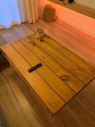 Mesa centro madera rústica