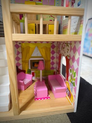 Casa de muñecas grande de madera 95 cm de altura