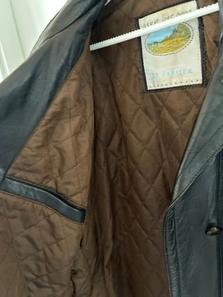 Chaqueta de cuero Forster negra