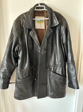 Chaqueta de cuero Forster negra