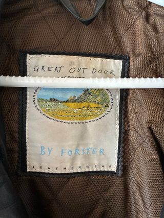 Chaqueta de cuero Forster negra