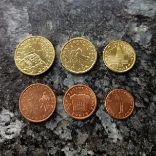 Set 6 monedas de céntimos Eslovenia