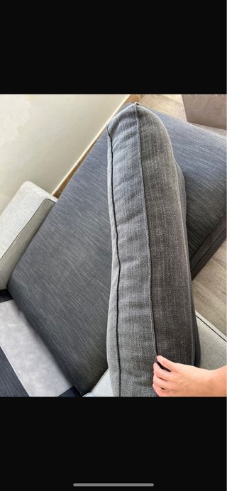 Funda sofá chaiselongue Ikea KIVIK gris oscuro.