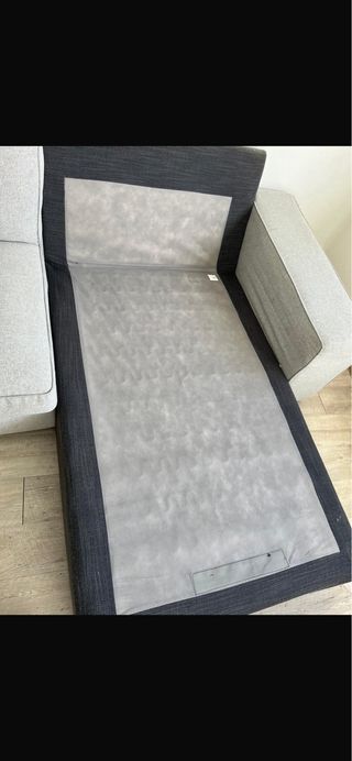 Funda sofá chaiselongue Ikea KIVIK gris oscuro.