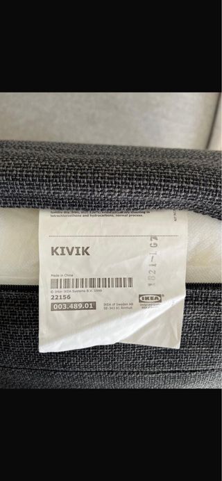Funda sofá chaiselongue Ikea KIVIK gris oscuro.