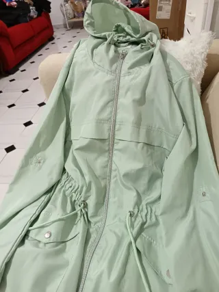 Chaqueta impermeable mujer verde
