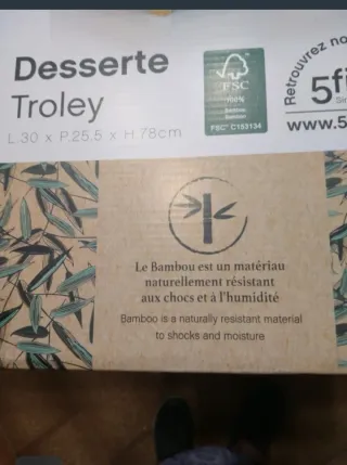 Mobiletto 5five bagno bambù legno