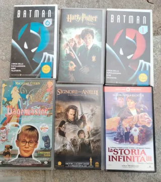 Lotto VHS: Batman, Harry Potter, Pagemaster, Signo