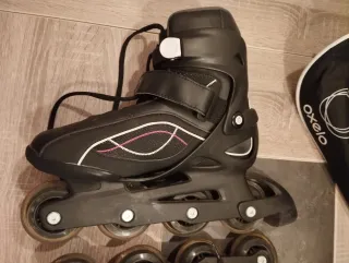 Patines en línea Oxelo negros y rosas