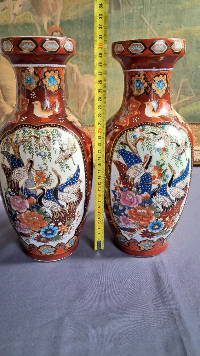 Pareja Jarrones Satsuma