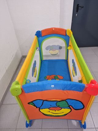 Cuna de viaje plegable para bebé + colchón