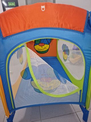 Cuna de viaje plegable para bebé + colchón