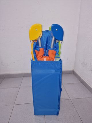 Cuna de viaje plegable para bebé + colchón