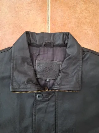 Chaqueta Cuero Vintage Y2K Minimal 90s Marrón