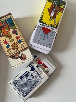 Conjunto di Tarocchi Rider Waite + Tarocchi Spagnoli Fournier +