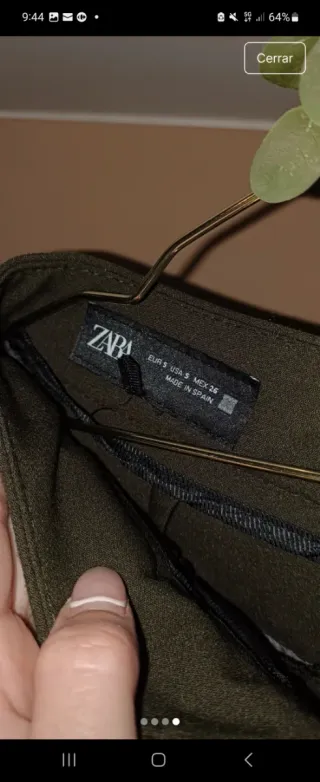 Traje Zara verde militar