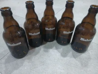 Lotto di 5 Bottiglie Vuote Mahou