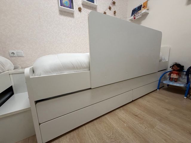 Cama nido individual blanca