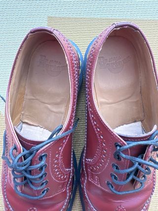 Dr. Martens Cherry Red Brogue Shoes