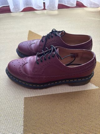 Dr. Martens Cherry Red Brogue Shoes