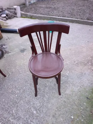 5 Sillas antiguas vintage de madera, precio unidad