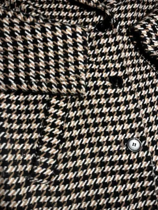 Cappotto Elegante Donna pied-de-poule nero, beige