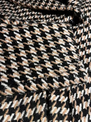 Cappotto Elegante Donna pied-de-poule nero, beige