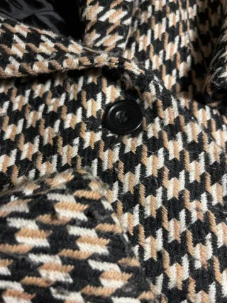 Cappotto Elegante Donna pied-de-poule nero, beige