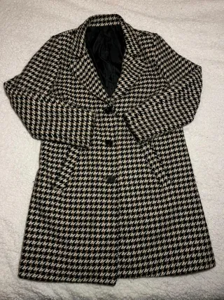 Cappotto Elegante Donna pied-de-poule nero, beige