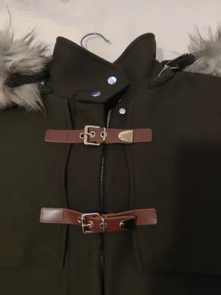 Abrigo mujer Zara verde lana