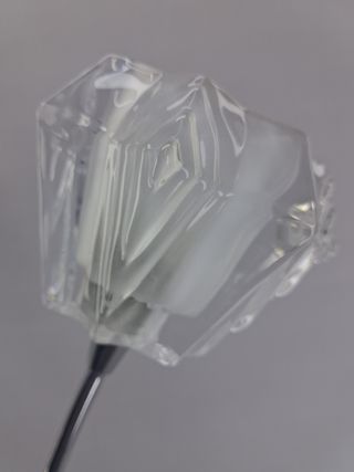 Lámpara sobremesa moderna 2 luces cromo cristal