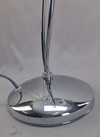 Lámpara sobremesa moderna 2 luces cromo cristal