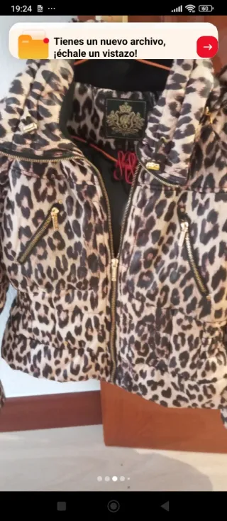 Plumífero Morgan estampado leopardo