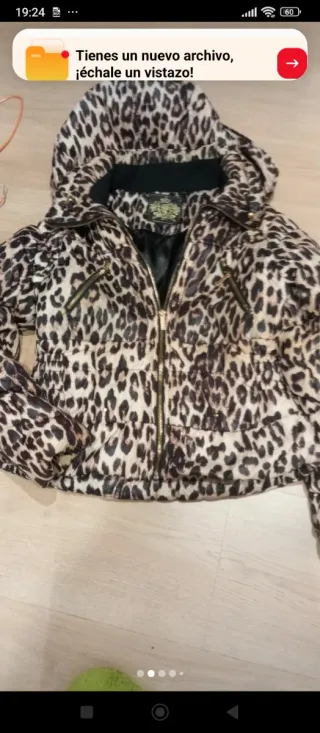 Plumífero Morgan estampado leopardo